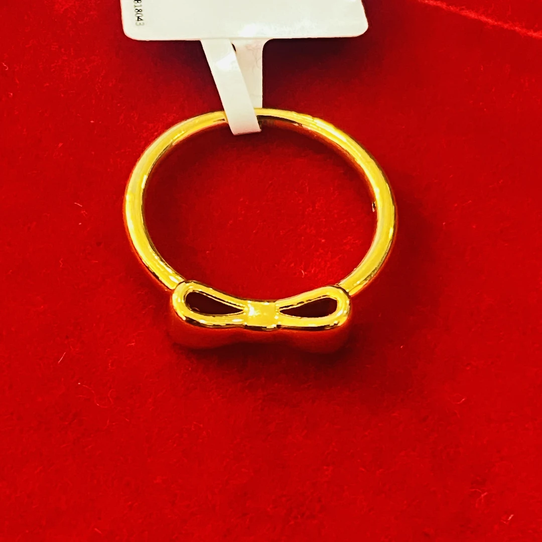 【木木专享】足金999 12#蝴蝶结戒指 GP 0.54