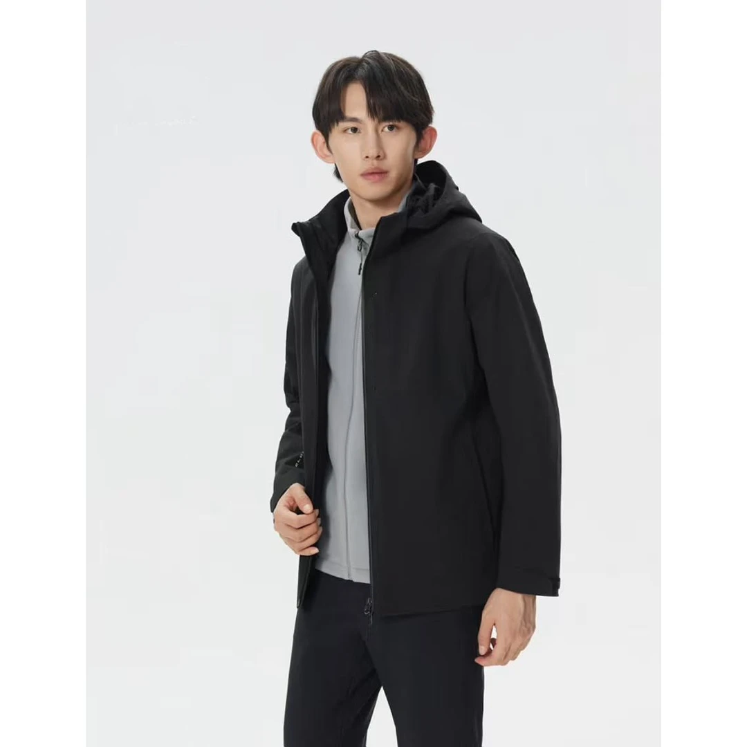 K*L三合一冲锋衣连帽多口袋抓绒【桑】12/11