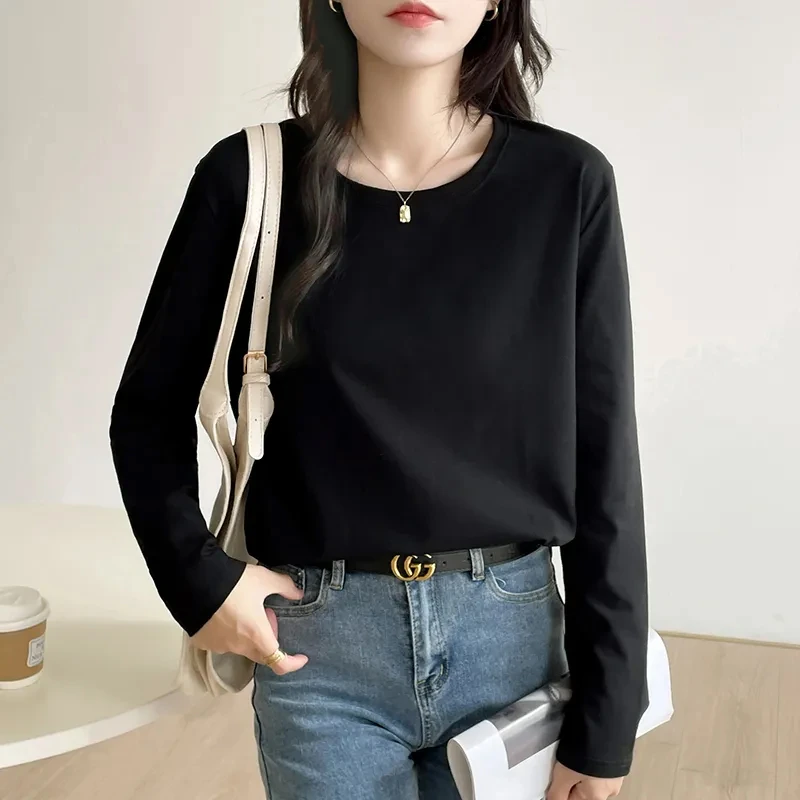 清仓捡漏~尾单大牌剪标专柜春秋纯棉洋气休闲装长袖T恤女装打底衫