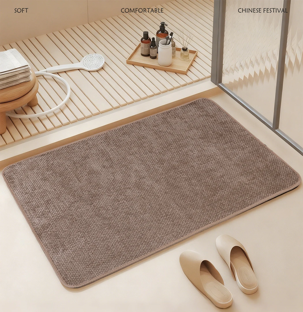 浴室地垫客厅地垫床边垫吸水速干防滑家用舒适柔软浴室吸水地垫