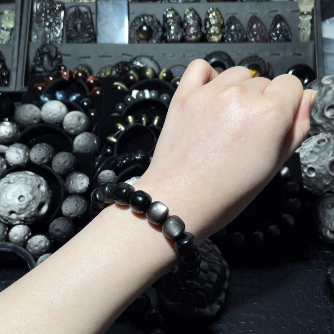 季***换黑曜岩未镶嵌珠宝奇石