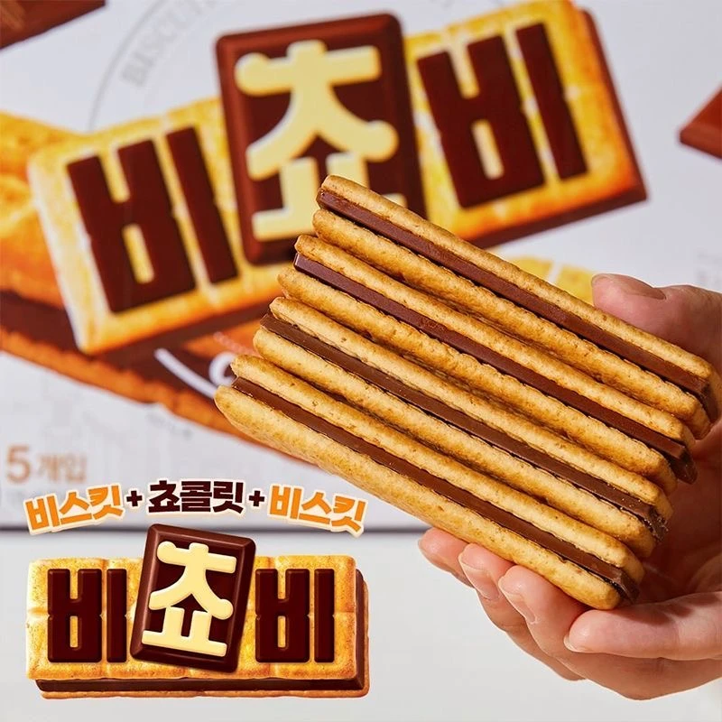 韩国进口零食好丽友巧克力三明治夹心饼干休闲小吃早餐零食