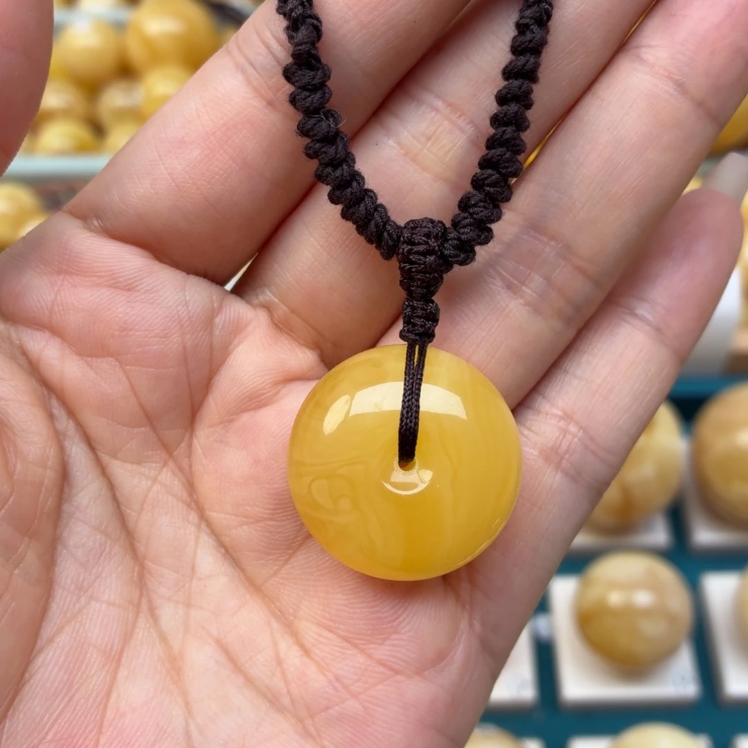 未镶嵌蜜蜡裸石25+平安扣