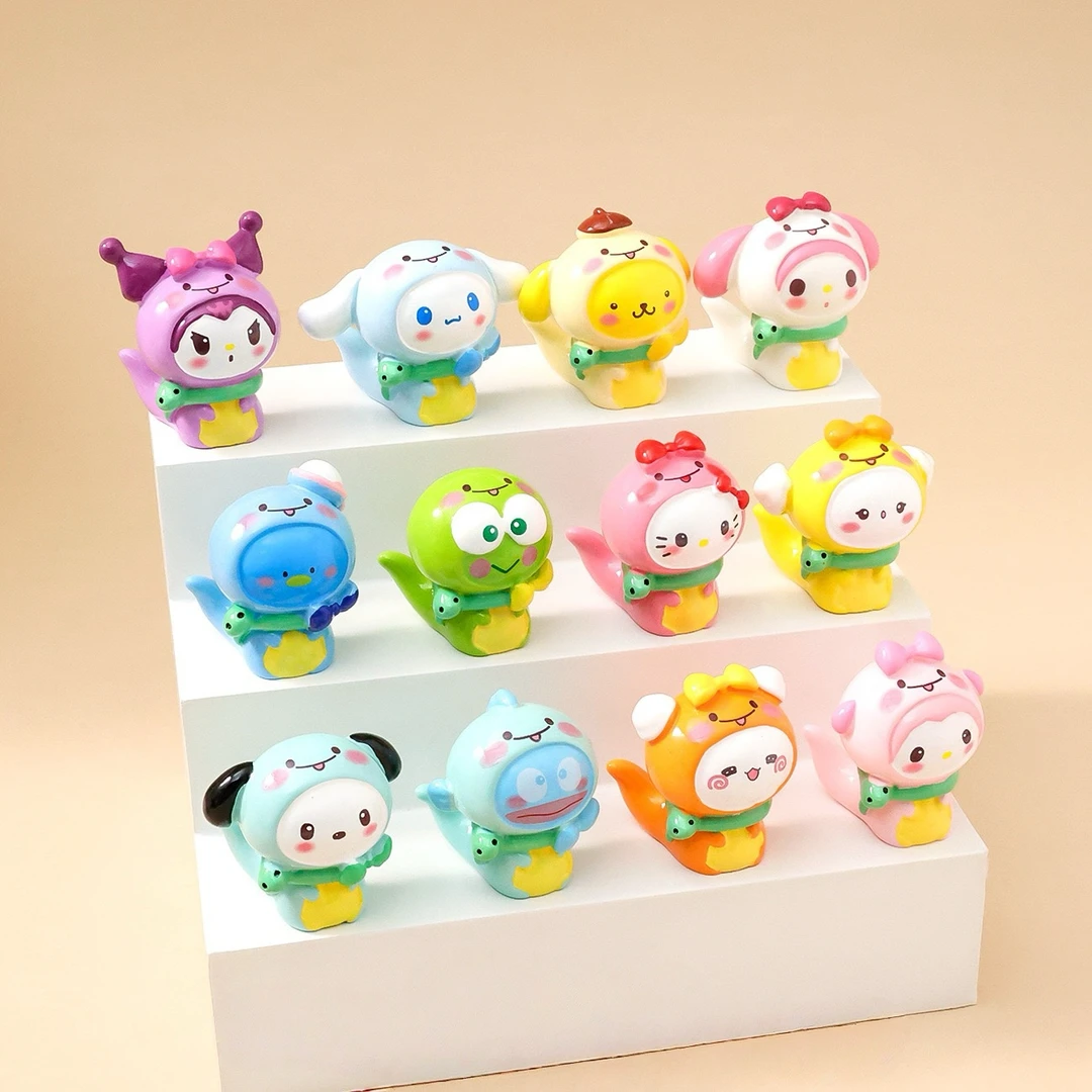 【直播拆】三丽鸥小蛇萌粒 DIY手工配件树脂摆件