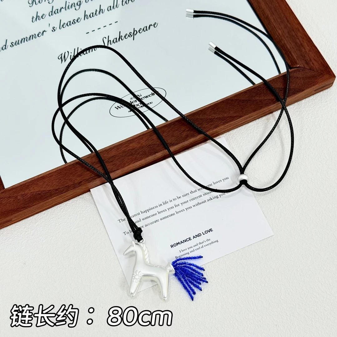 铜合金项链 XL-147可爱小马桑尼流苏长款挂脖卫衣毛衣链