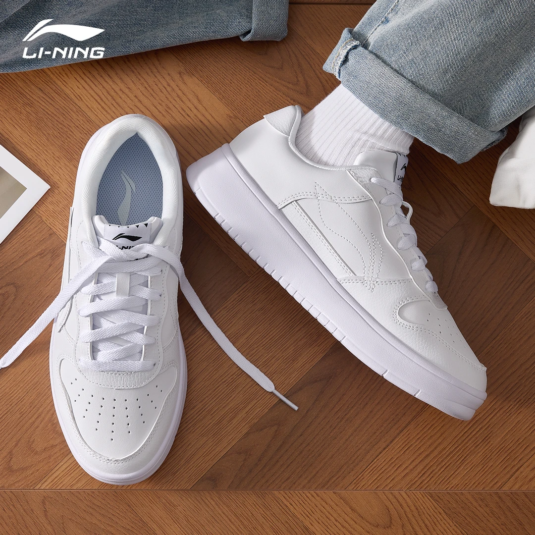 李宁浮舟男鞋板鞋夏季低帮透气轻便休闲鞋经典百搭潮流舒适小白鞋