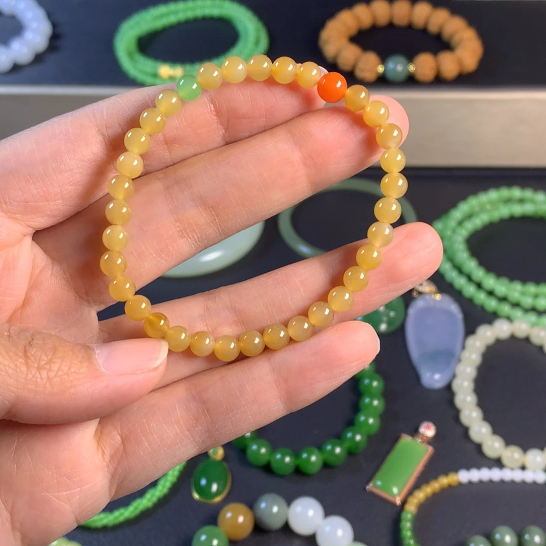 和田玉未镶嵌手链