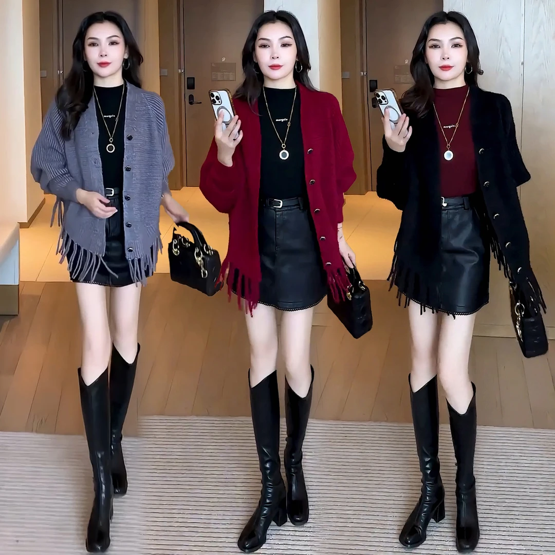 2025秋冬新款小个子毛衣外套保暖毛针织衫洋气质短款显瘦百搭开衫