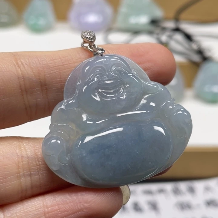 翡翠未镶嵌颈饰天然翡翠佛公6号