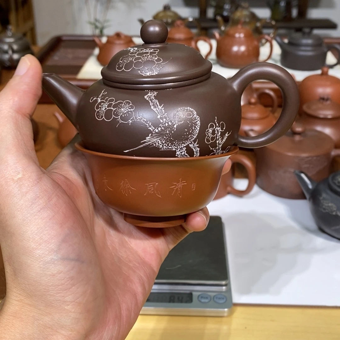 广西钦州坭兴陶手工茶具160ml
