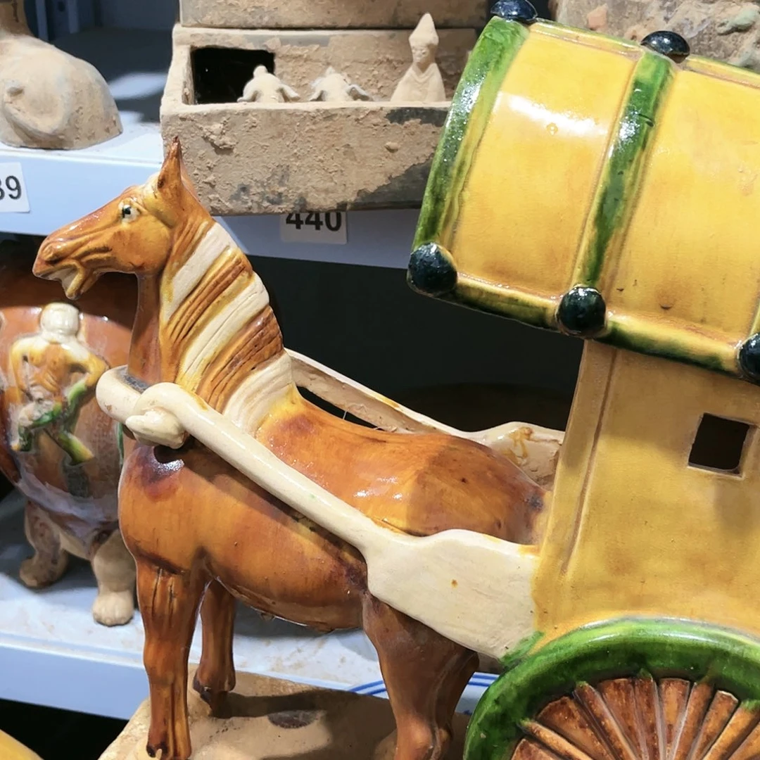 瓦当摆件摆件茶的茶桌陶瓷金*