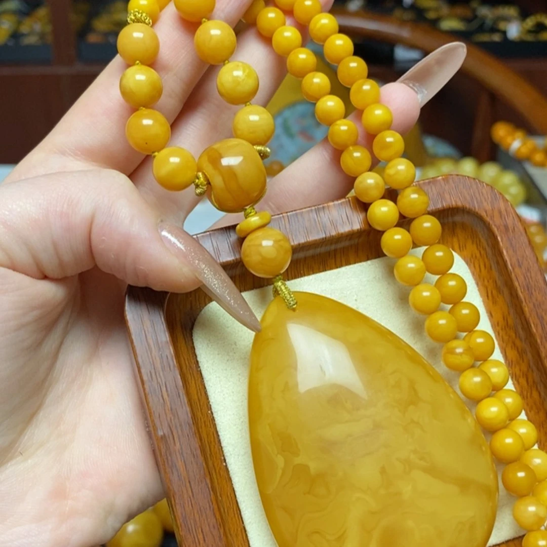 【闪购商品】蜜蜡颈饰未镶嵌项链