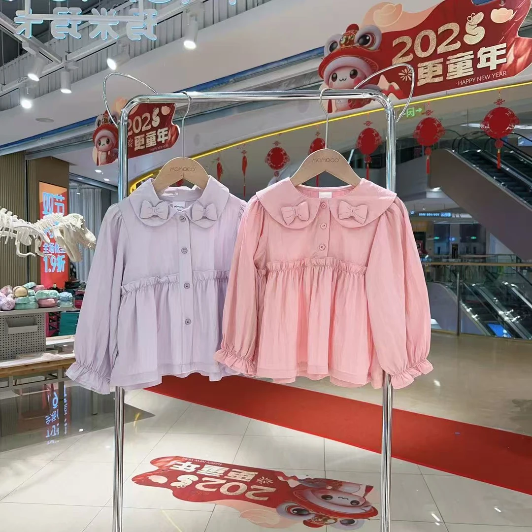 MOMOCO春季欧若风新款女童甜美娃娃衫77530236002&77530234006