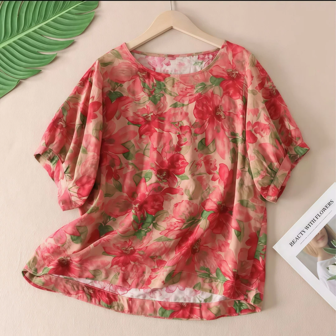 夏季时尚大码宽松百搭休闲轻奢上衣1015