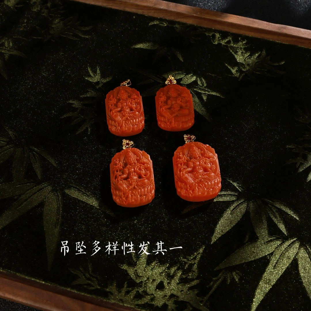 【绿妈妈】心如珠宝 18K南红度母吊坠（多样性发其一）