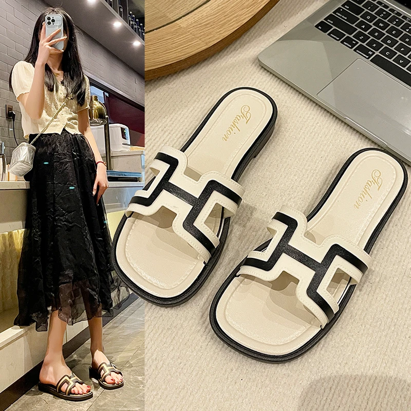 拖鞋女夏季外穿2025新款厚底小众韩版凉拖网红爆款配裙子凉鞋CL
