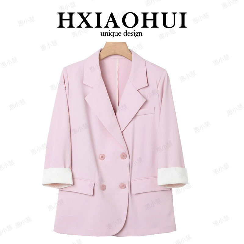 双排扣国风设计感西装外套-1045