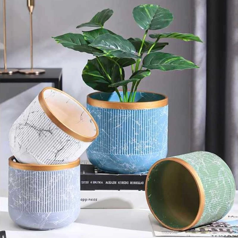 花盆轻奢高级感家用大口径发财树兰花专用陶瓷大号精致高端盆栽盆