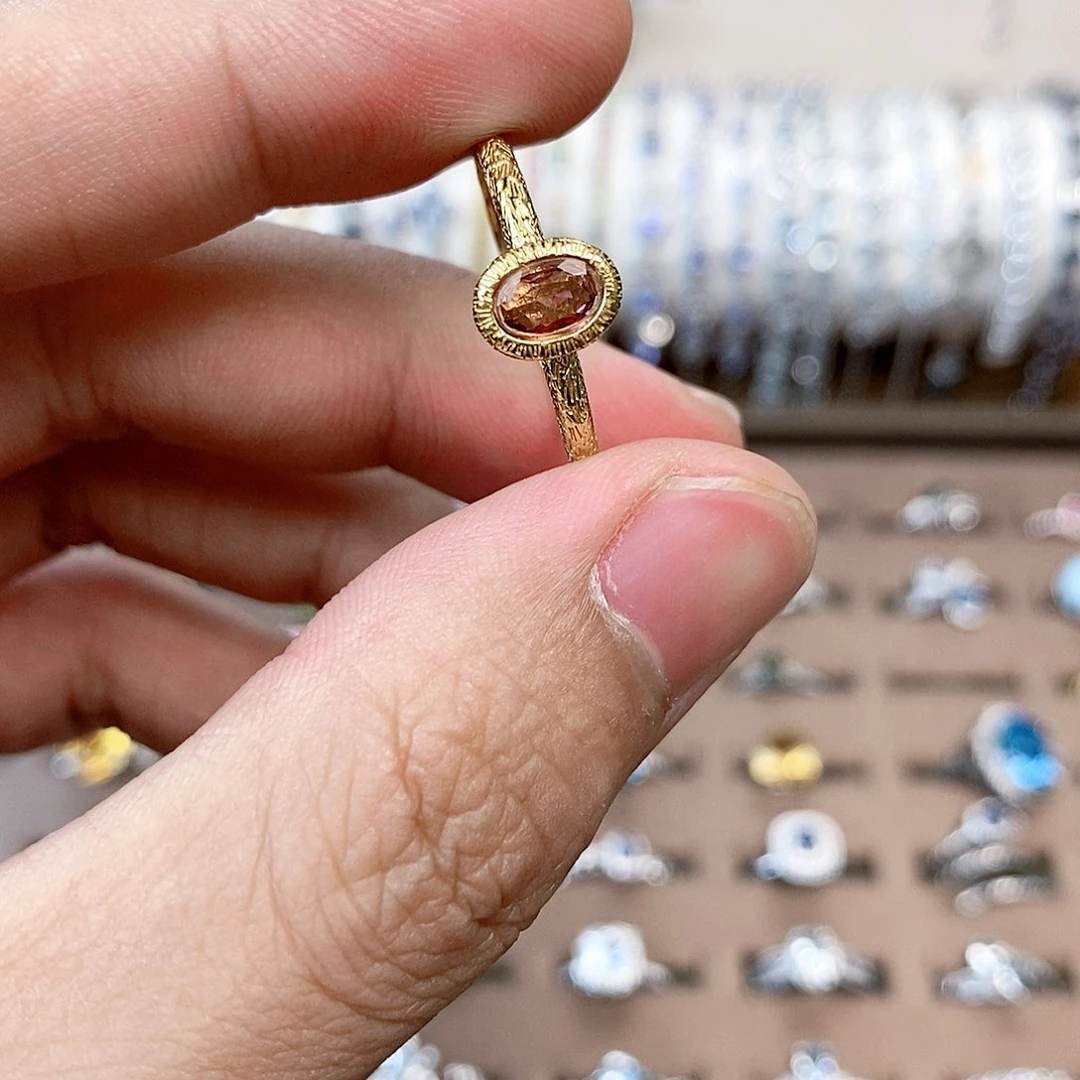 戒指 多样性选其一银S925镶嵌碧玺