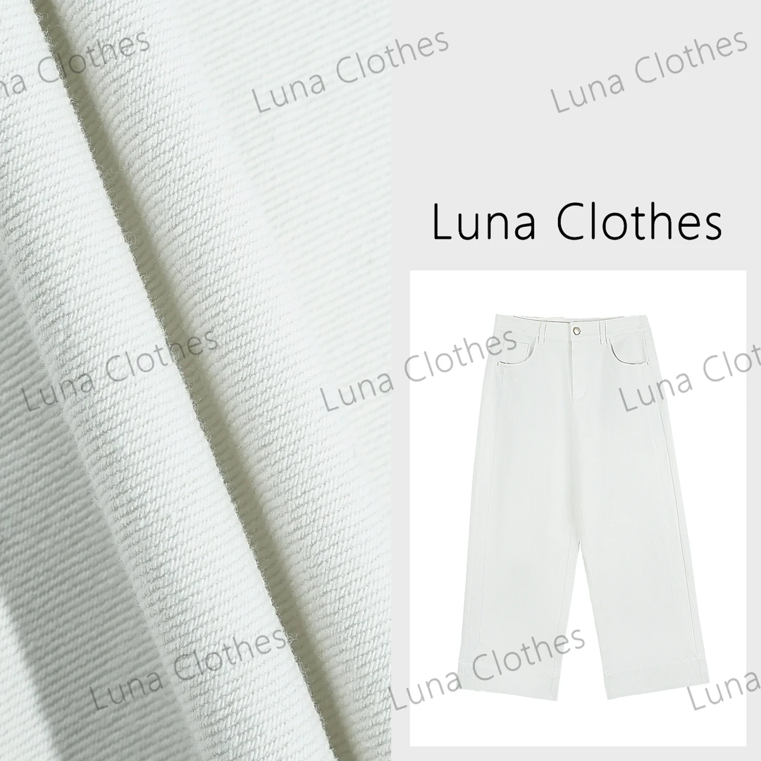 张妍LUNA’分段‘经典百搭高腰直筒九分牛仔裤85328