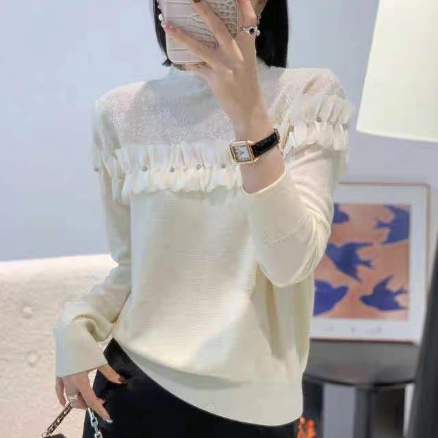 名媛家时尚精品欧货高版本蚕丝羊毛衫