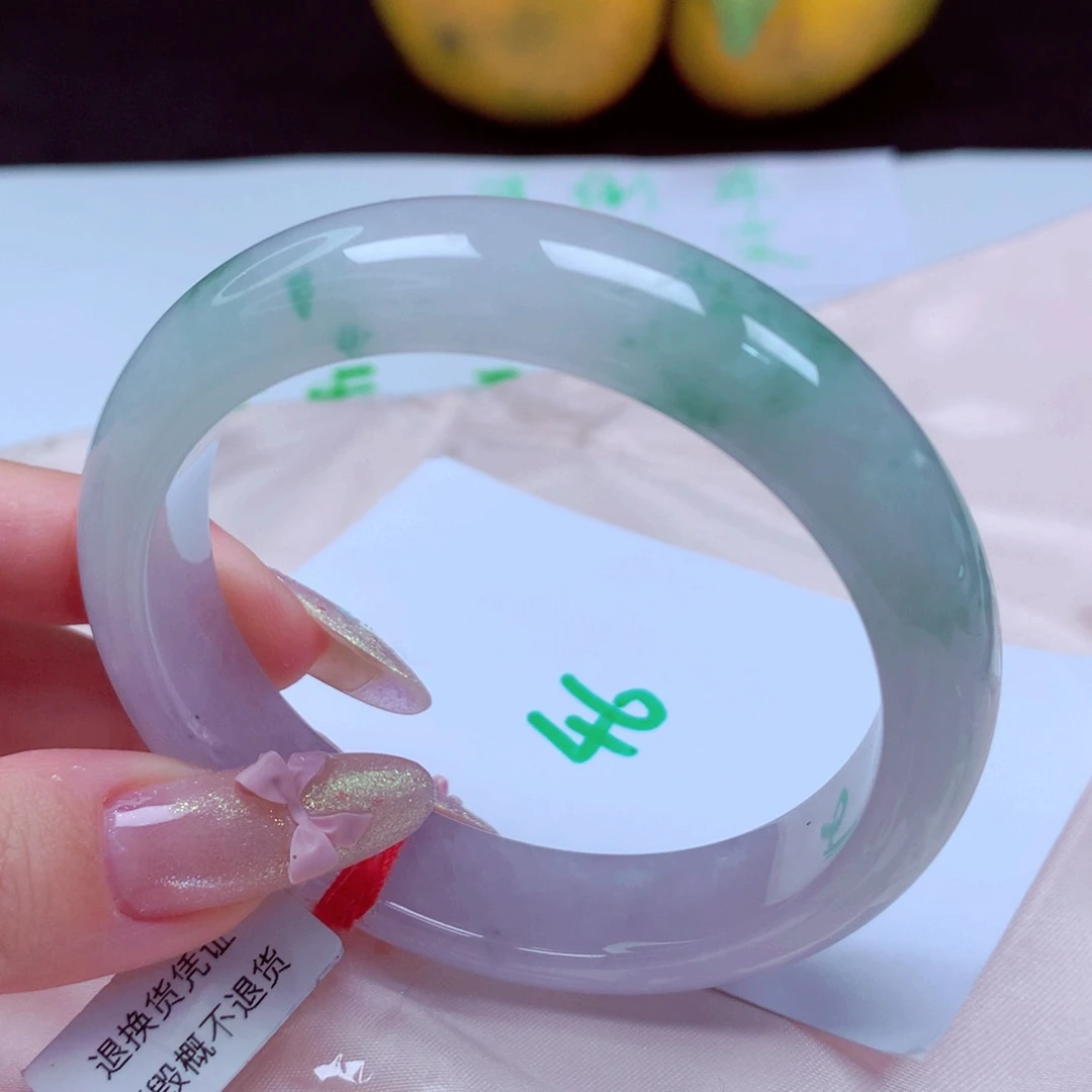 未镶嵌手镯翡翠天然缅甸翡翠A货手镯 46号