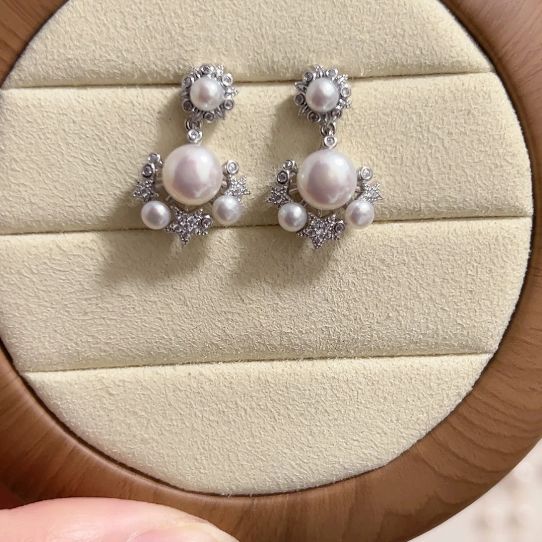 原创手作淡水珍珠银S925镶嵌