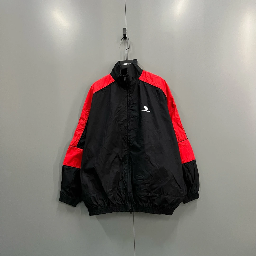 全新未使用 Balenciaga/巴黎世家 拼接撞色logo校服外套 50码/mg