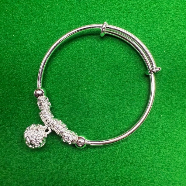 足银手镯 足银舍实心精品手饰  银色手镯无礼盒YZ008