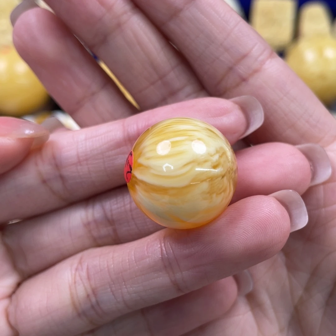 裸石蜜蜡未镶嵌琥珀蜜蜡珠子卡21.6mm