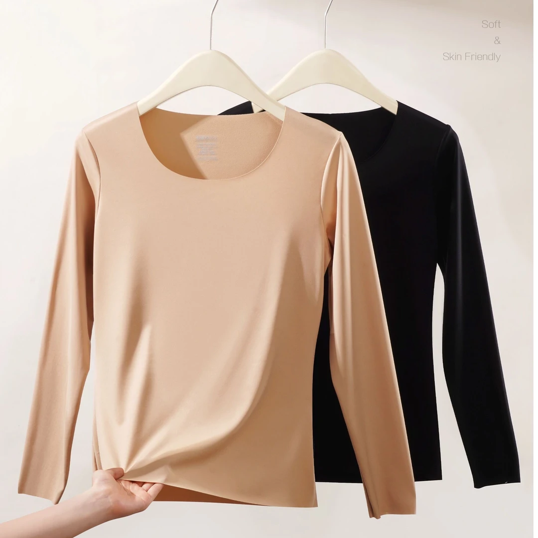 2美丽姐的鹅·绒护腰无痕粉底衣2件装