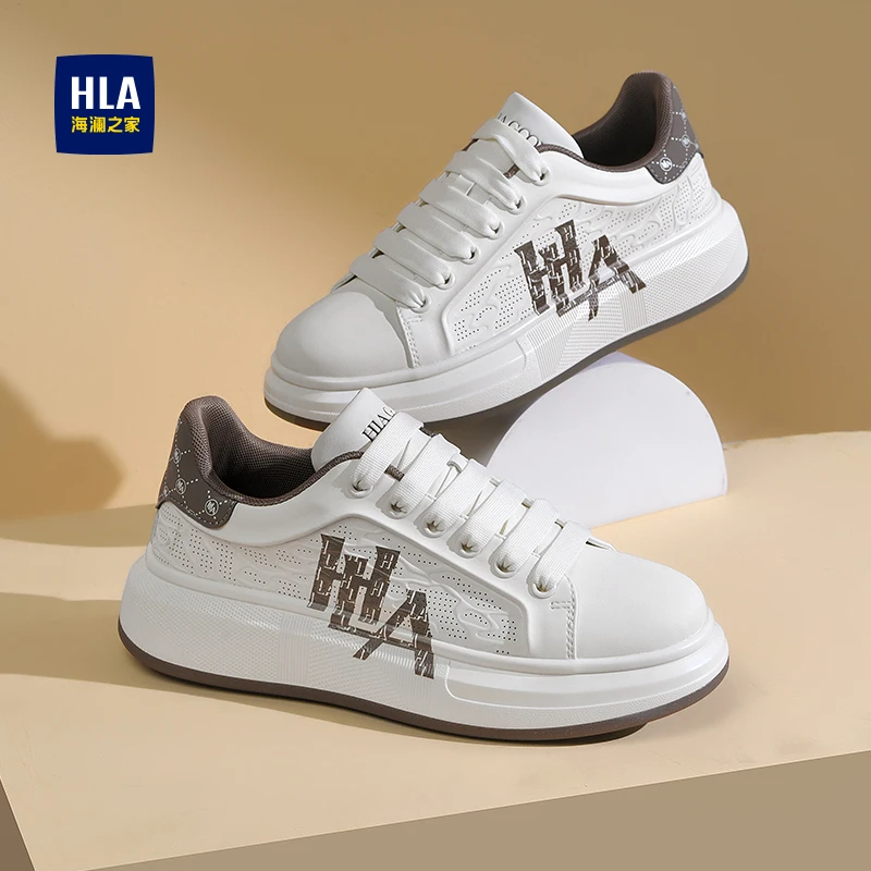 海澜之家男鞋爆款2025秋季新款耐磨休闲小白鞋男厚底增高男士板鞋