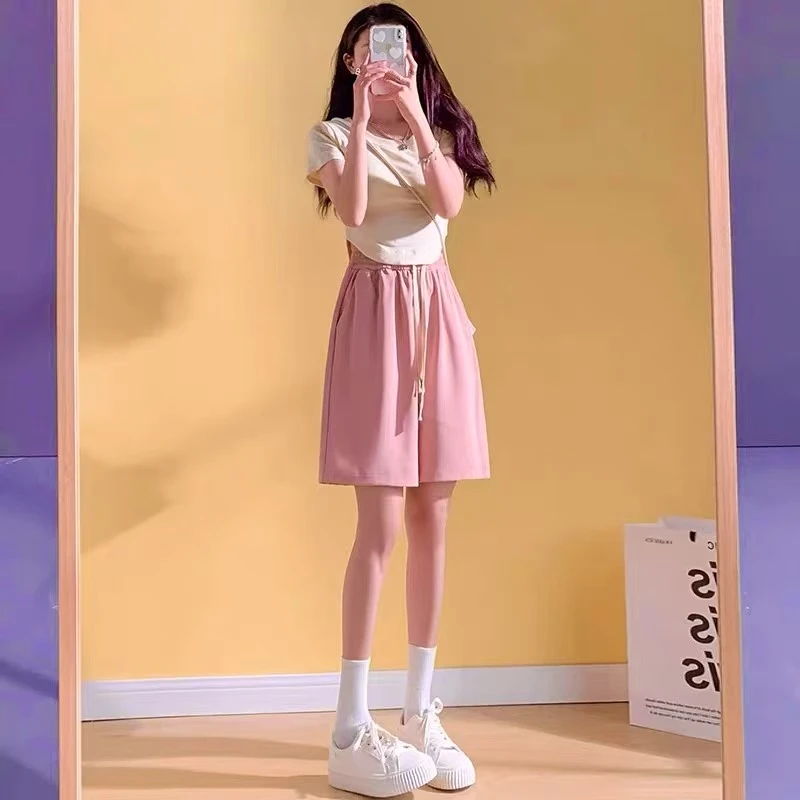 【艾家】NN3153夏季口袋款冰丝短裤显瘦运动高腰时尚宽松