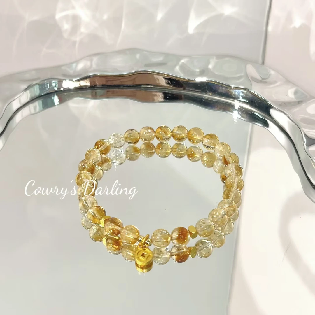 BK012--【小铜钱】黄水晶有瑕有色差多样性发