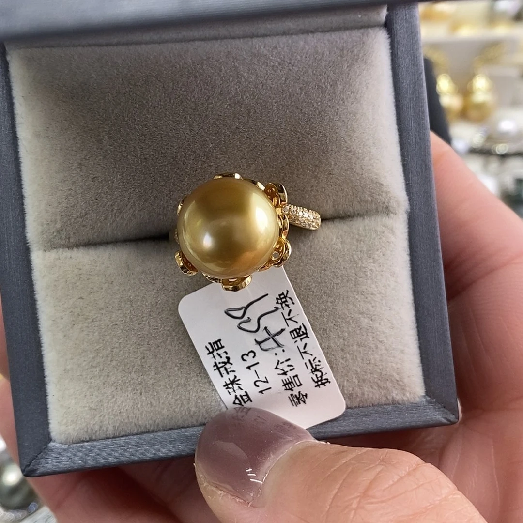海水珍珠戒指银S925镶嵌@@J0020