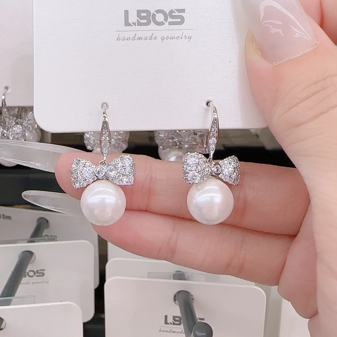 锆石铜合金925银耳环