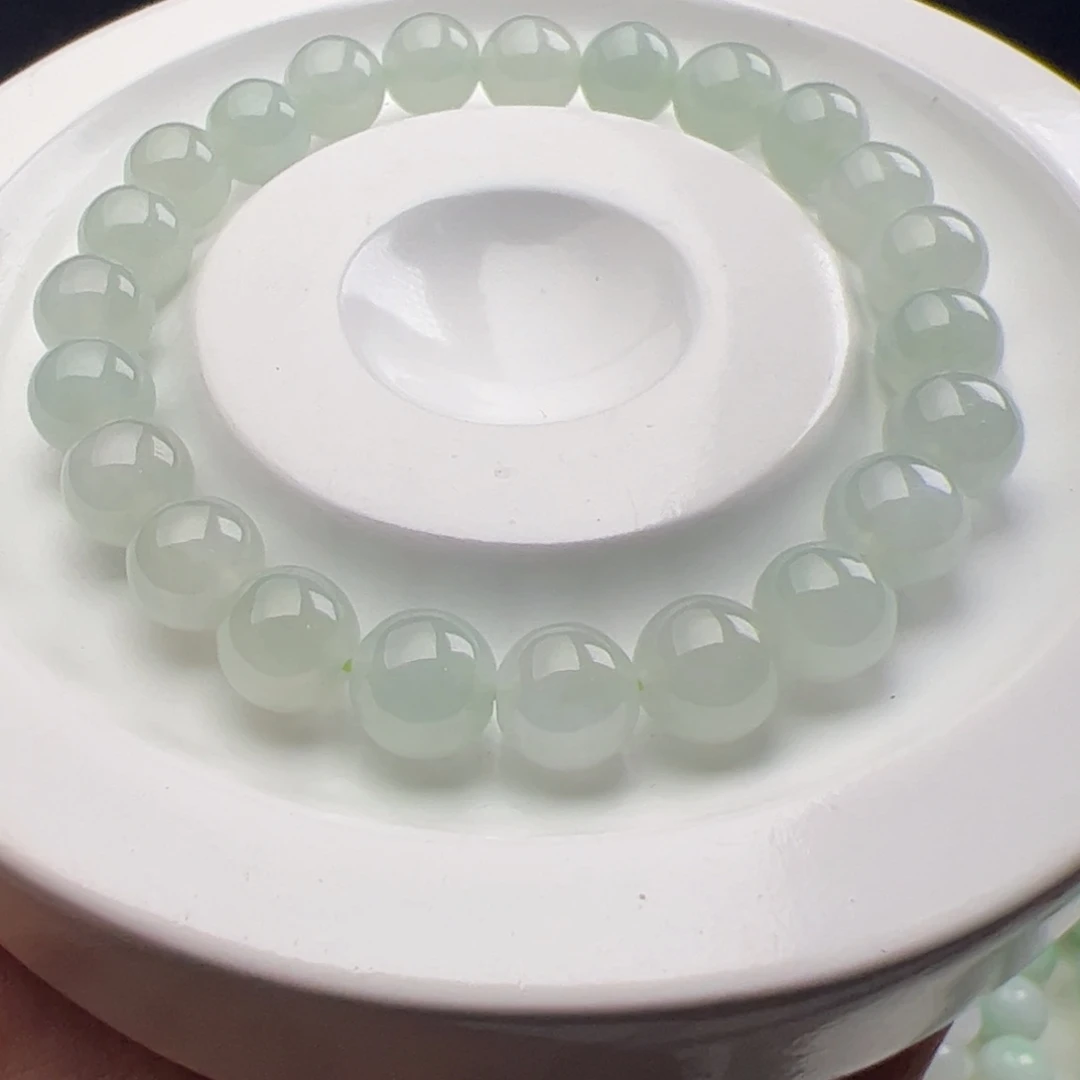 仙***吖翡翠散珠天然翡翠手串