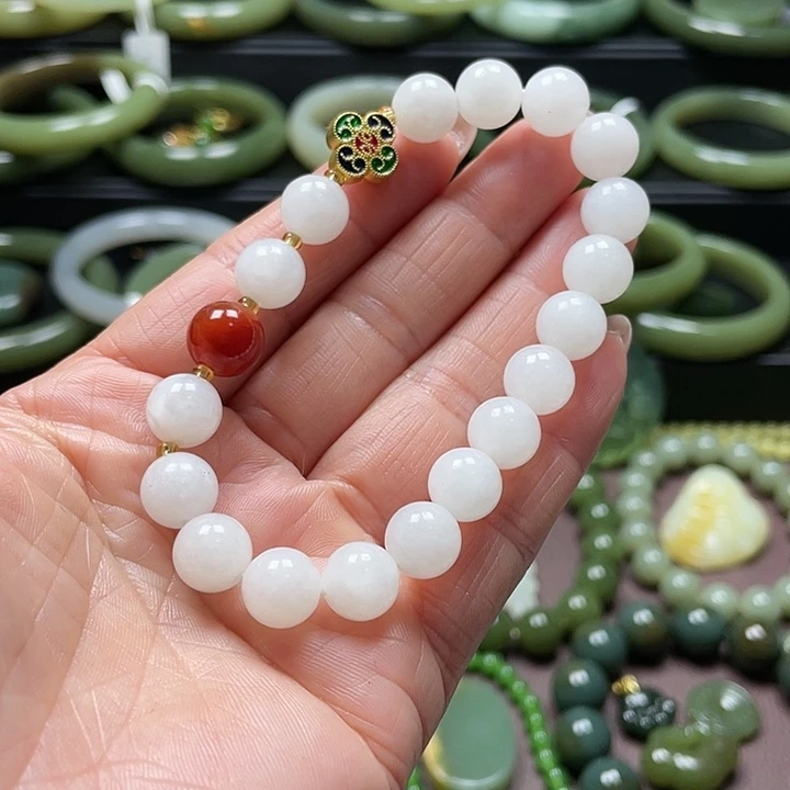 和田玉未镶嵌手链