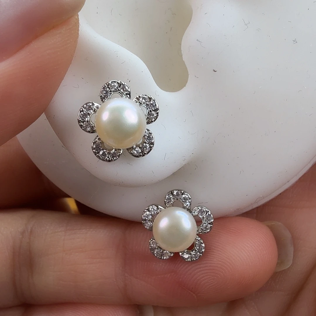 未镶嵌耳饰淡水珍珠