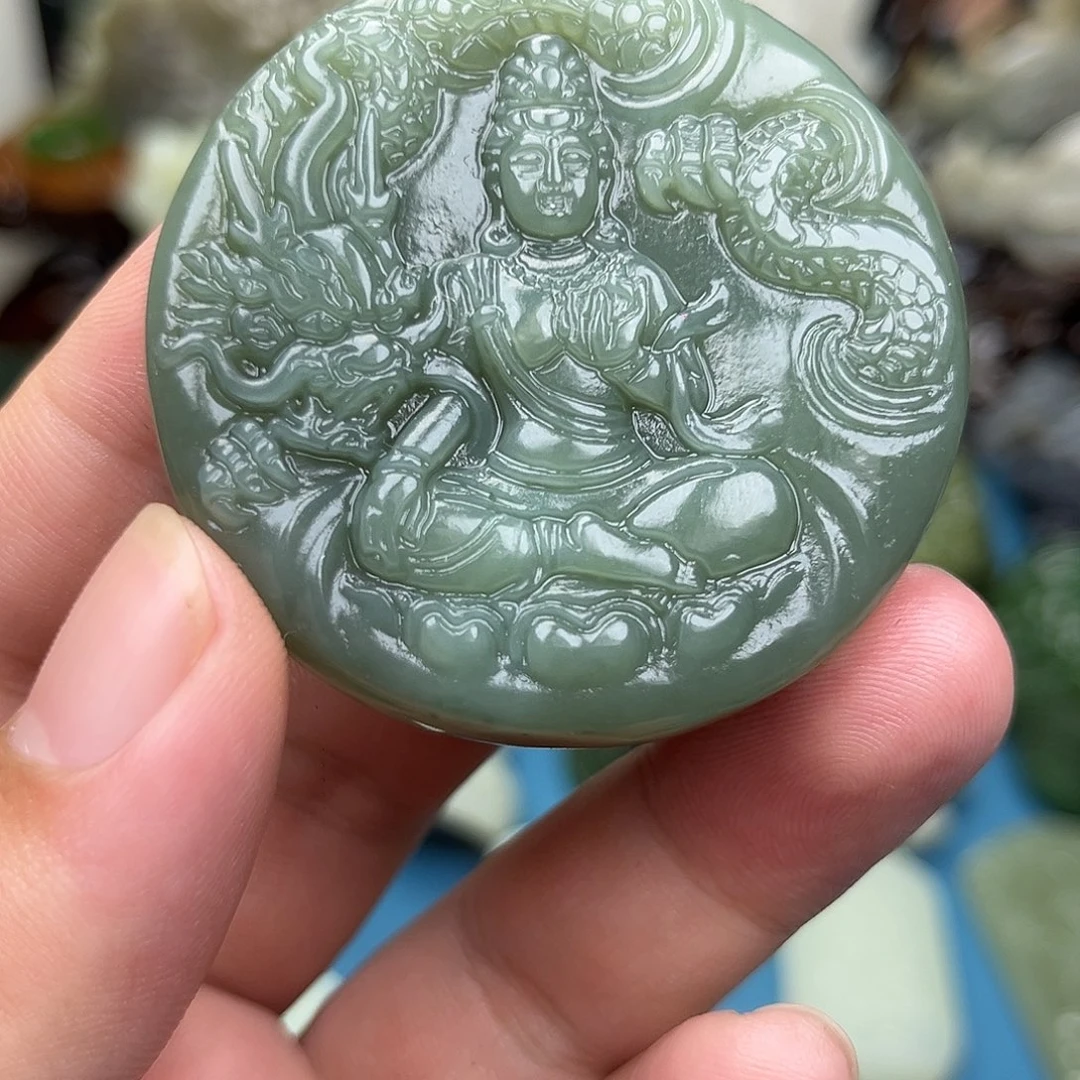 和田玉未镶嵌挂件