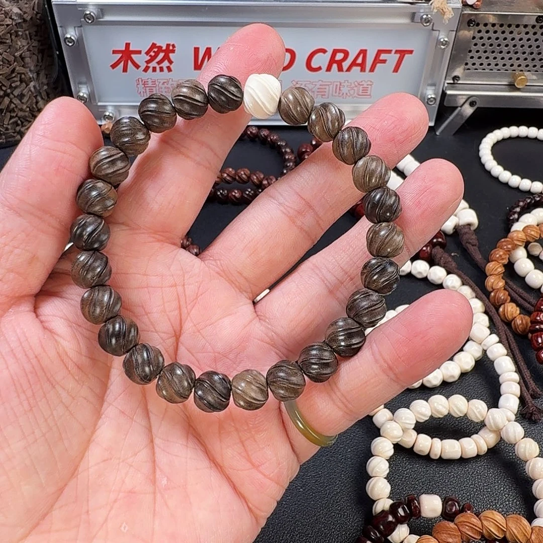 F***y手串/手链檀香木老山檀阴沉双线扭丝