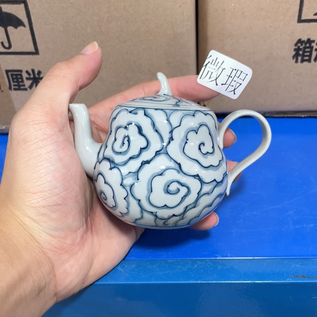 釉下手绘茶具微瑕