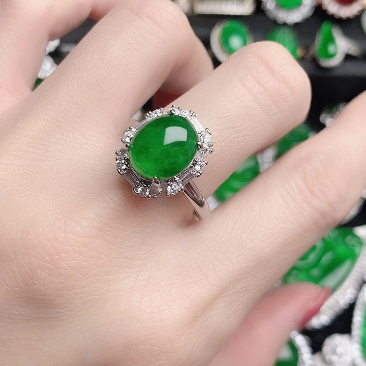 翡翠未镶嵌戒指戒指