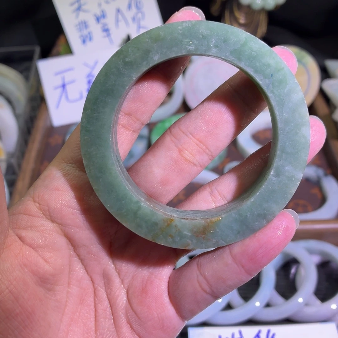 定制翡翠未镶嵌翡翠A货毛胚手镯定制