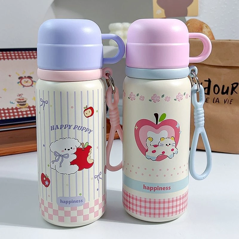 一杯三饮水杯保温杯大容量316不锈钢女高颜值带吸管便携学生杯子