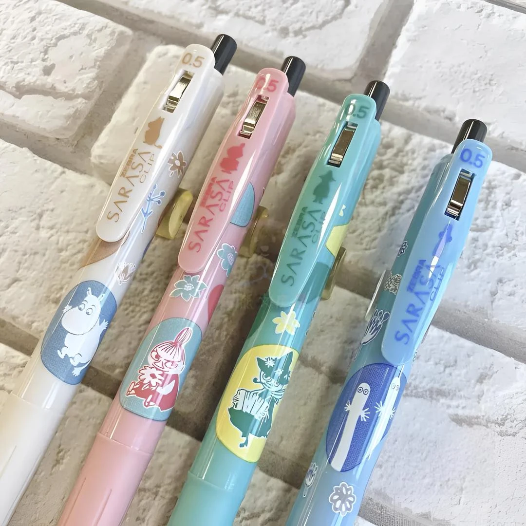 日本ZEBRA/斑马姆明限定联名笔学生用JJ15按动中性笔黑色水笔0.5