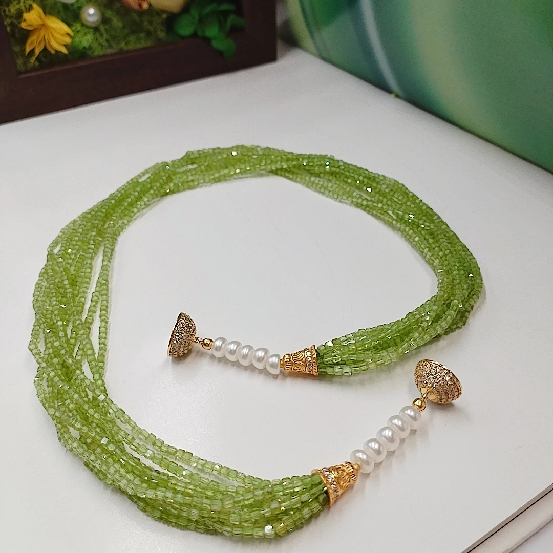 橄榄石项链简洁大气