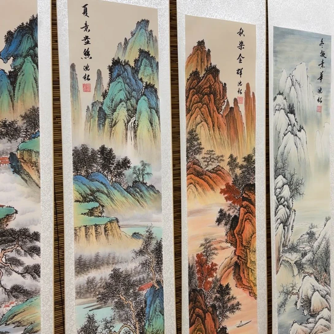 国画用****2QB四幅一套作品！带证书！只限一单