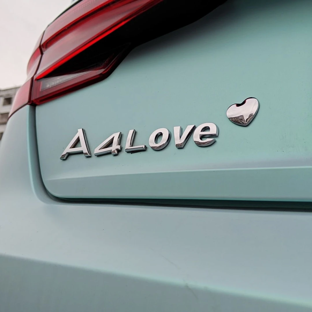 奥迪汽车love爱心立体创意改装车尾标字母个性a45q奥迪搞笑尾标贴