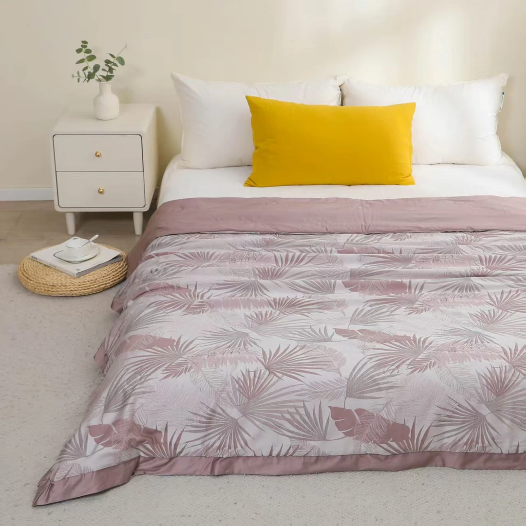 【花开盛夏】200*230cm全棉高定贡缎提花双层纱加厚冬被约2.8kg